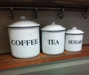 Saturday Socks, Vintage, enamel, canisters, LifeBridge, Thrift Store, Hey Sadie Mae!