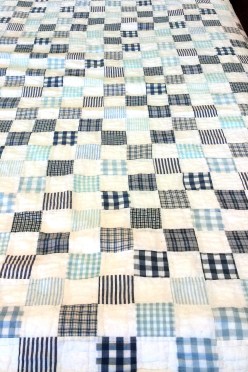 SaturdaySocks, blue on blue, quilt, LifeBridge, Thrift Store, Salem MA, Hey Sadie Mae